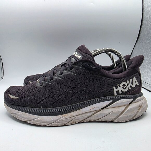 Hoka One One Clifton 8 Shoes Womans Size 9 B Black Athletic Shoes Running Walk - Picture 13 of 13